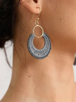 Women Seasalt Cornwall Arum Beaded Drop Earrings