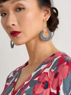 Women Seasalt Cornwall Arum Beaded Drop Earrings