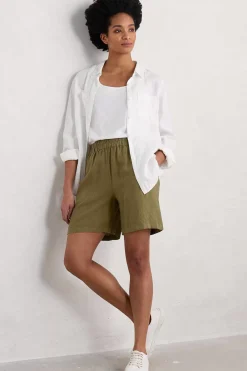 Women Seasalt Cornwall Aviso Wide Leg Linen Shorts
