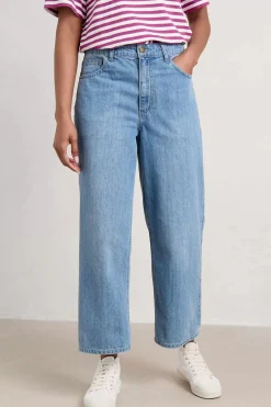 Women Seasalt Cornwall Barnes Organic Cotton Denim Crops