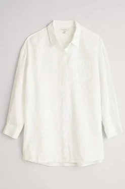 Women Seasalt Cornwall Beach Road Longline Linen Shirt