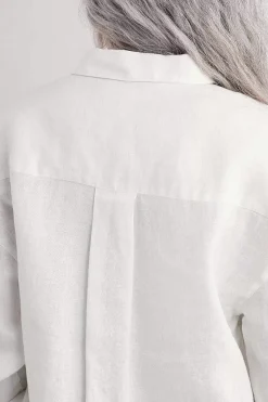 Women Seasalt Cornwall Beach Road Longline Linen Shirt