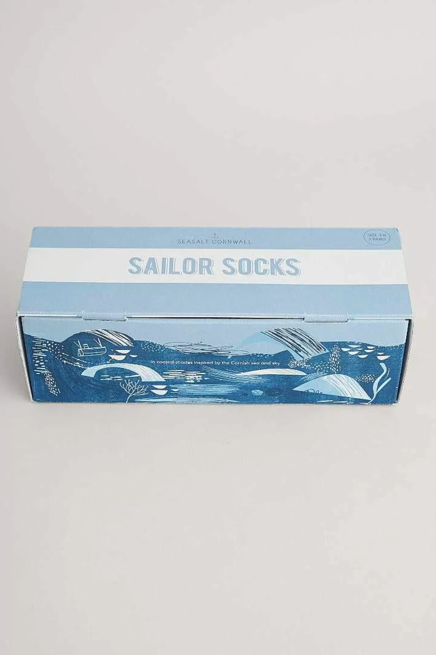 Women Seasalt Cornwall Box Of 7 Women's Blueprint Socks