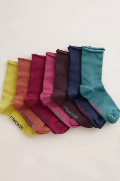 Women Seasalt Cornwall Box Of 7 Women's Lightweight Sailor Socks