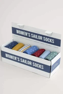 Women Seasalt Cornwall Box Of 7 Women's Sailor Socks
