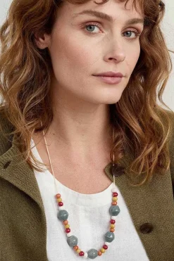 Women Seasalt Cornwall Canna Ceramic Bead Necklace