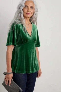 Women Seasalt Cornwall Capsule V-Neck Velvet Top