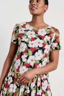 Women Seasalt Cornwall Cladonia Short Sleeve Jersey Dress