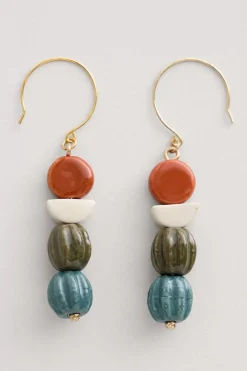 Women Seasalt Cornwall Conifer Ceramic Drop Earrings
