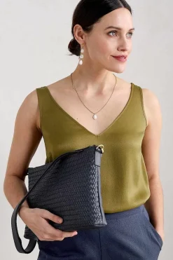 Women Seasalt Cornwall Cornelly Woven Leather Bag