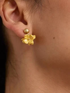 Women Seasalt Cornwall Corsage Flower Bead Earrings