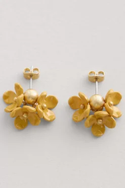 Women Seasalt Cornwall Corsage Flower Bead Earrings