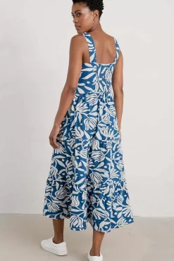 Women Seasalt Cornwall Deep Water Tiered Dress