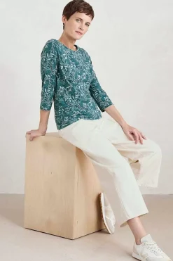 Women Seasalt Cornwall Easel 3/4 Sleeve Top