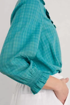 Women Seasalt Cornwall Feather Star Checked Top