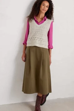 Women Seasalt Cornwall Feock Merino Blend V-Neck Knitted Vest