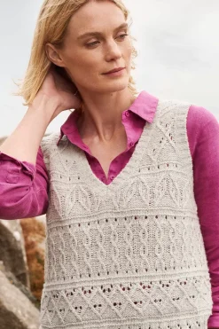 Women Seasalt Cornwall Feock Merino Blend V-Neck Knitted Vest