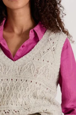 Women Seasalt Cornwall Feock Merino Blend V-Neck Knitted Vest