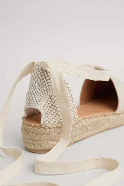 Women Seasalt Cornwall Fern Path Ankle Tie Cotton Espadrilles