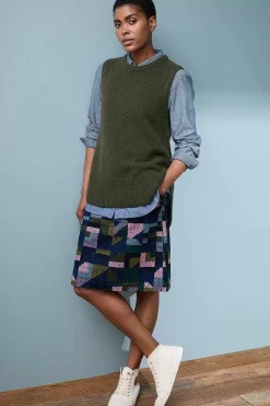 Women Seasalt Cornwall Ferry Crossing Needlecord Skirt