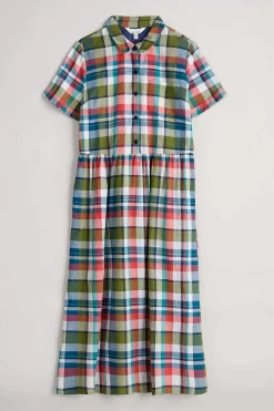 Women Seasalt Cornwall Fleet Checked Midi Dress