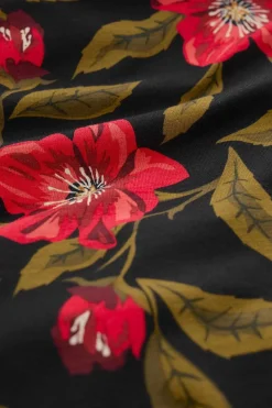 Women Seasalt Cornwall Flower Bud Jersey V- Neck Midi Dress