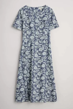 Women Seasalt Cornwall Fox Path Printed Chambray Dress