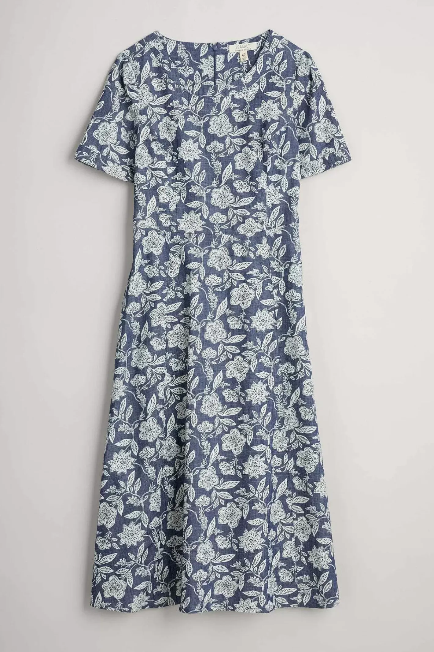 Women Seasalt Cornwall Fox Path Printed Chambray Dress
