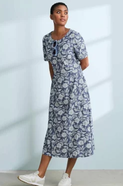 Women Seasalt Cornwall Fox Path Printed Chambray Dress