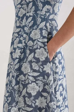 Women Seasalt Cornwall Fox Path Printed Chambray Dress