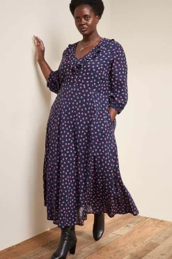 Women Seasalt Cornwall Furled Flower V-Neck Dress