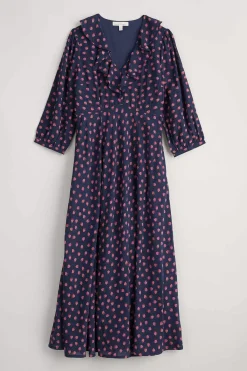 Women Seasalt Cornwall Furled Flower V-Neck Dress