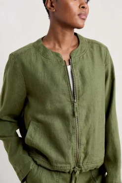 Women Seasalt Cornwall Galleon Zip Through Linen Jacket