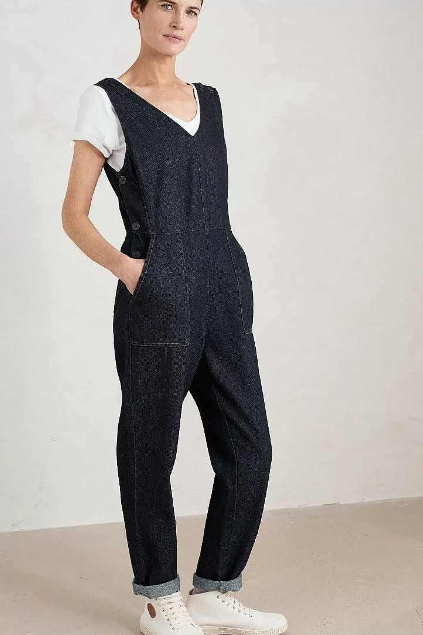 Women Seasalt Cornwall Gilley Denim Dungarees