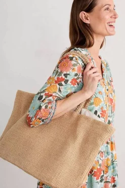Women Seasalt Cornwall Grassland Jute Basket Bag