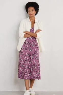 Women Seasalt Cornwall Helena V-Neck Jersey Midi Dress (Gots)