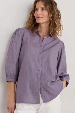 Women Seasalt Cornwall Hope Cottage Organic Cotton Check Blouse