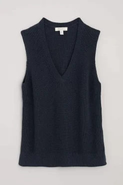 Women Seasalt Cornwall Lookout Point V-Neck Knitted Vest