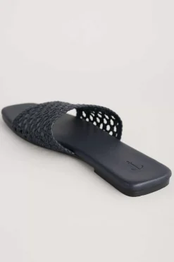 Women Seasalt Cornwall Lost Cove Flat Leather Mule Sandals