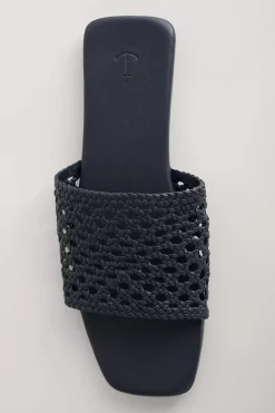 Women Seasalt Cornwall Lost Cove Flat Leather Mule Sandals