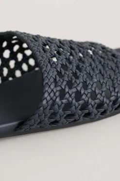 Women Seasalt Cornwall Lost Cove Flat Leather Mule Sandals