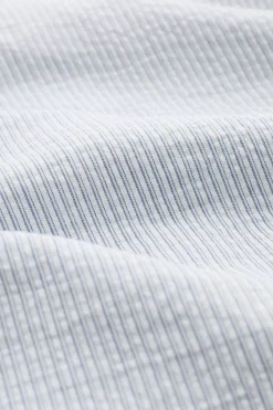 Men Seasalt Cornwall Men's Blue Heron Seersucker Short Sleeve Shirt