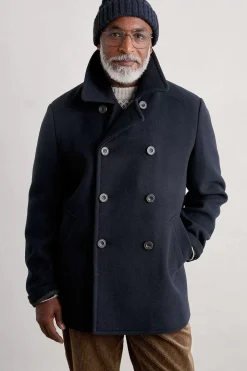 Men Seasalt Cornwall Men's Channel Wool Blend Coat