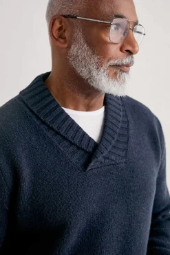 Men Seasalt Cornwall Men's Daver Shawl Neck Jumper