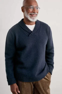 Men Seasalt Cornwall Men's Daver Shawl Neck Jumper