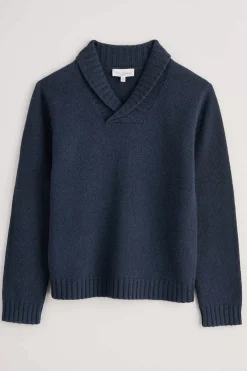 Men Seasalt Cornwall Men's Daver Shawl Neck Jumper