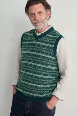 Men Seasalt Cornwall Men's Fair Isle Walt Vest