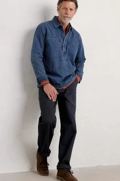 Men Seasalt Cornwall Men's Hawser Denim Overshirt