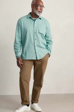 Men Seasalt Cornwall Men's Jackdaw Cotton Twill Shirt (Gots)