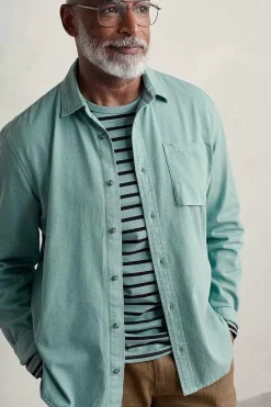 Men Seasalt Cornwall Men's Jackdaw Cotton Twill Shirt (Gots)